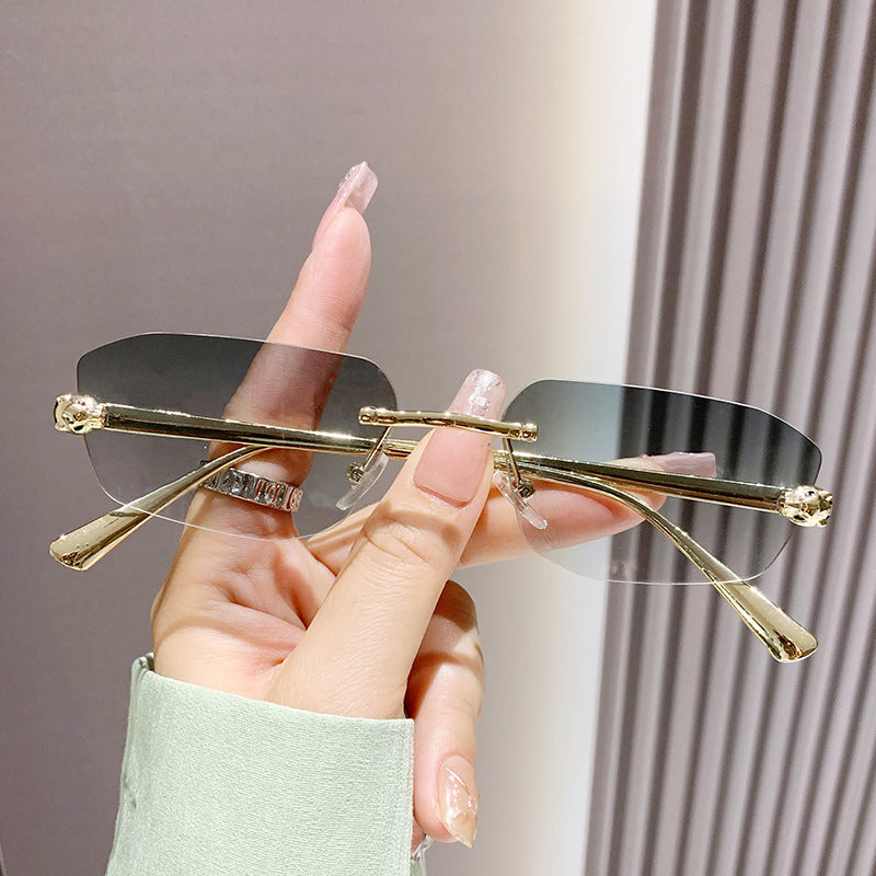 Damen elegante Halbgestell Sonnenbrille Brehn