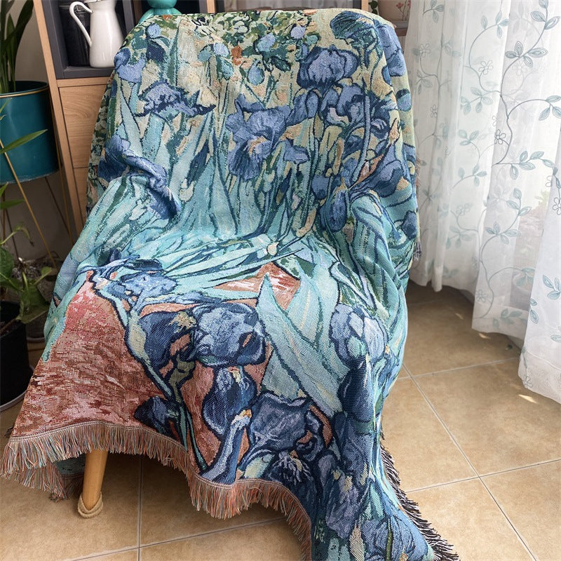 Künstlerische florale Wurfdecke