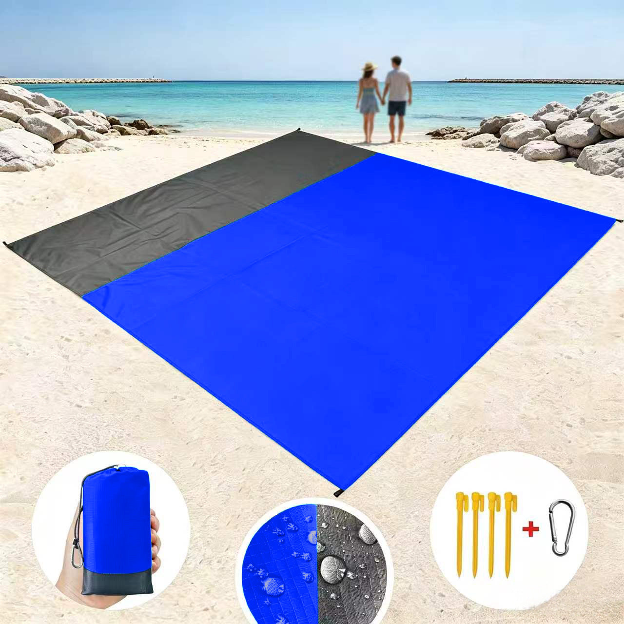 WoOutdoor Wasserfeste Stranddecke Brehn