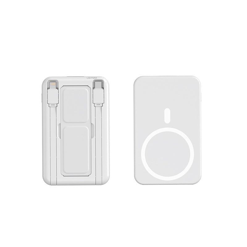 Tragbare Powerbank mit integrierter Qi-Ladefunktion und digitaler Kapazitätsanzeige Brehn