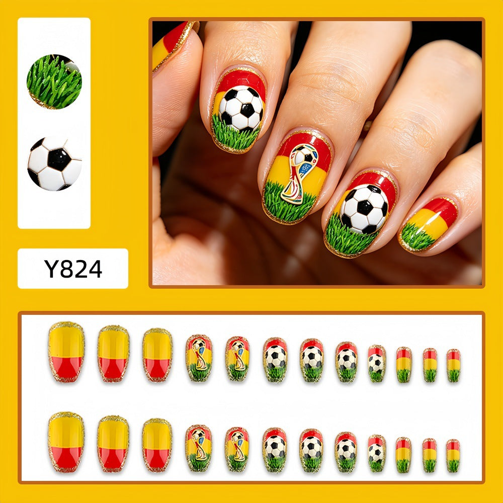 Kunstnägel Im Sportlichen Fußball-Design Brehn