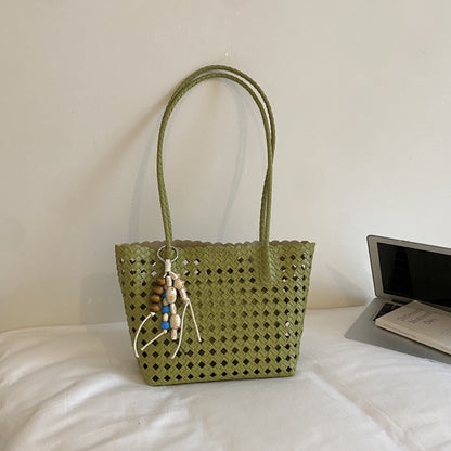 Stilvolle Gewebte Leder Tote Tasche