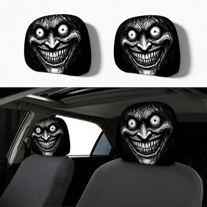 Auto-Kopfstützenbezug mit Retro-Horror-Motiv