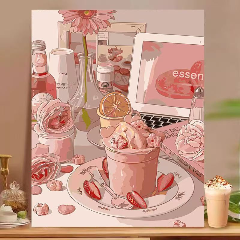 Dessert-inspiriertes dekoratives Leinwandkunstwerk Brehn