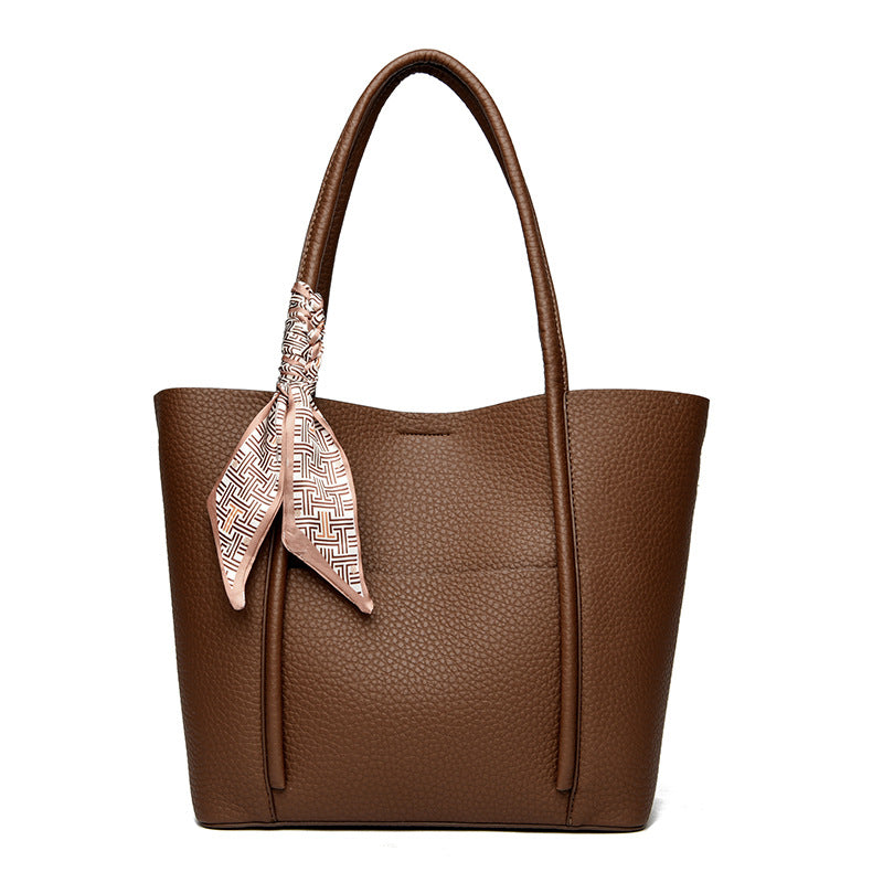 Texturierte Leder-Shopper-Tasche Brehn