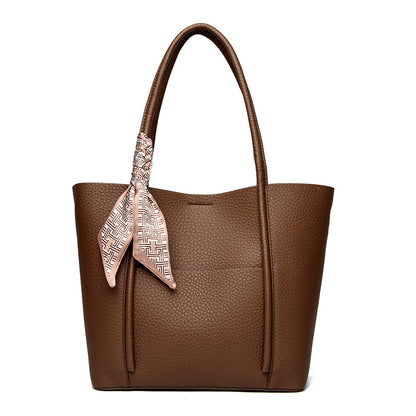 Texturierte Leder-Shopper-Tasche Brehn