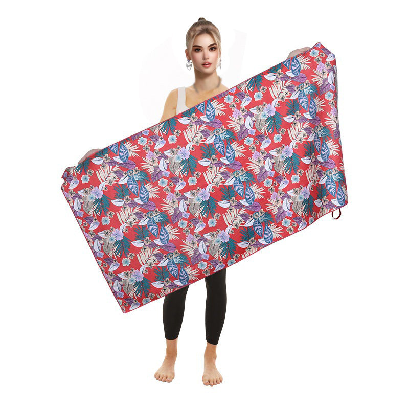 Damen Strandhandtuch mit buntem Flamingo-Muster Brehn