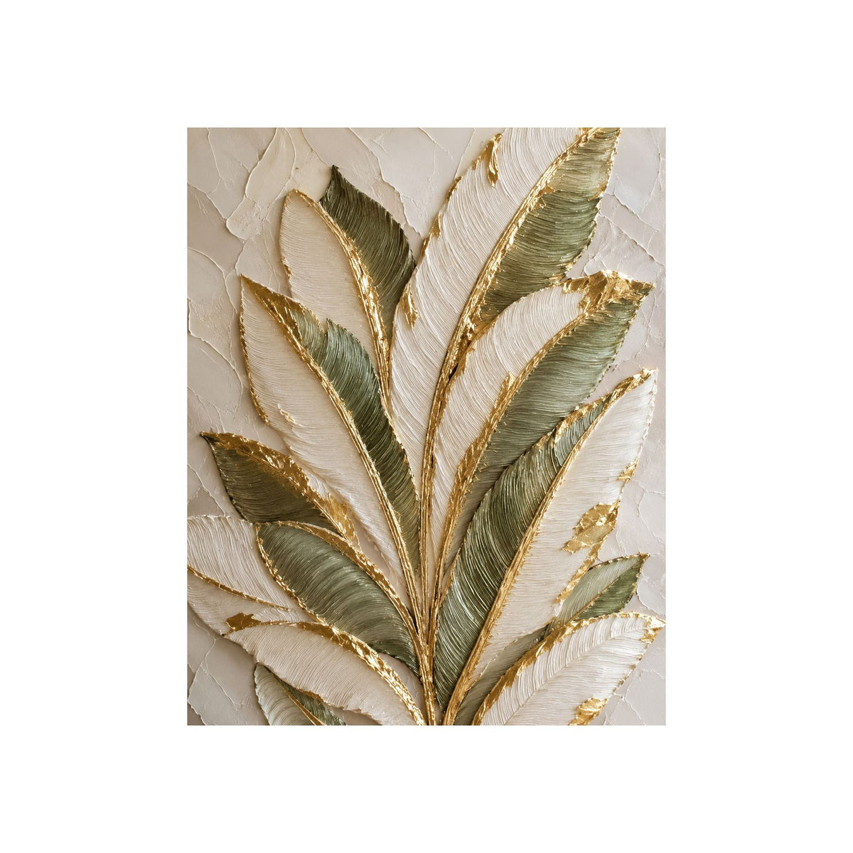 Texturiertes Blatt Leinwandkunst