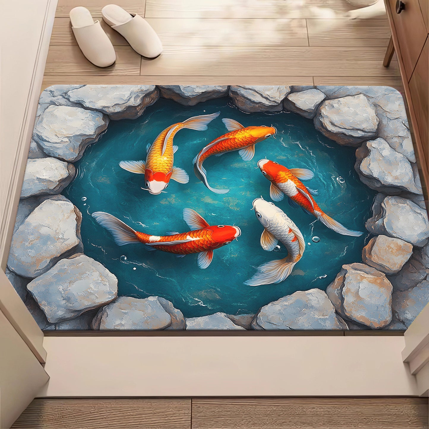 Dekorative Koi Fisch Teichmatte
