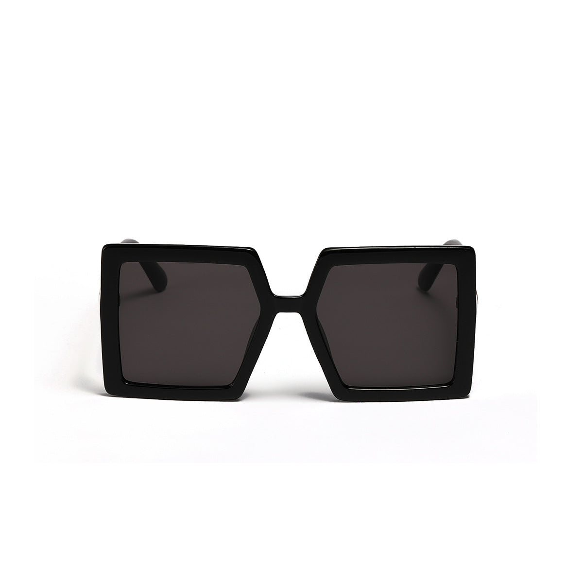 Damen geometrische Sonnenbrille mit modernem, breiten Rahmen Brehn