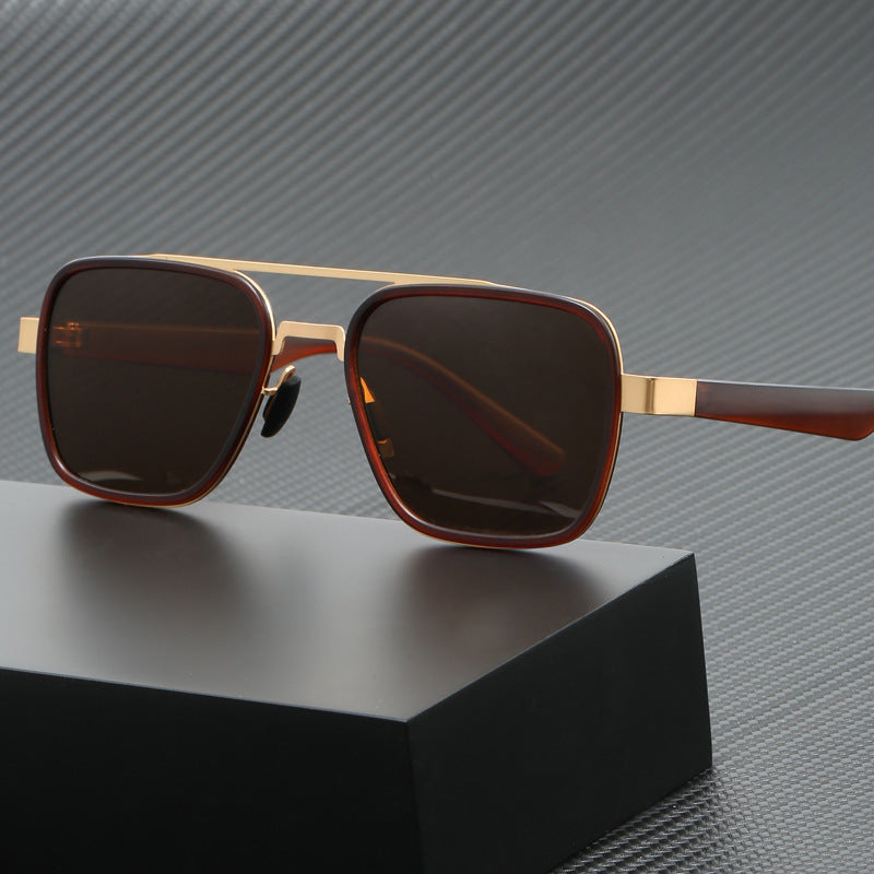Damen modische Sonnenbrille mit quadratischem Rahmen und innovativen Gläsern Brehn