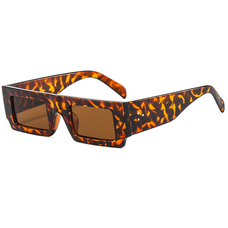 Damen statement Sonnenbrille mit quadratischem Rahmen und futuristischem Design Brehn