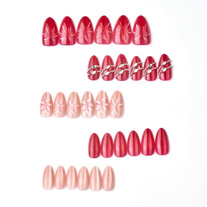 Elegantes Press-On Nagelkunstset mit Strassakzenten Brehn