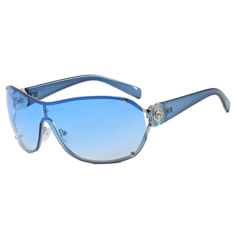 Modische Sonnenbrille mit Floralem Detail Brehn