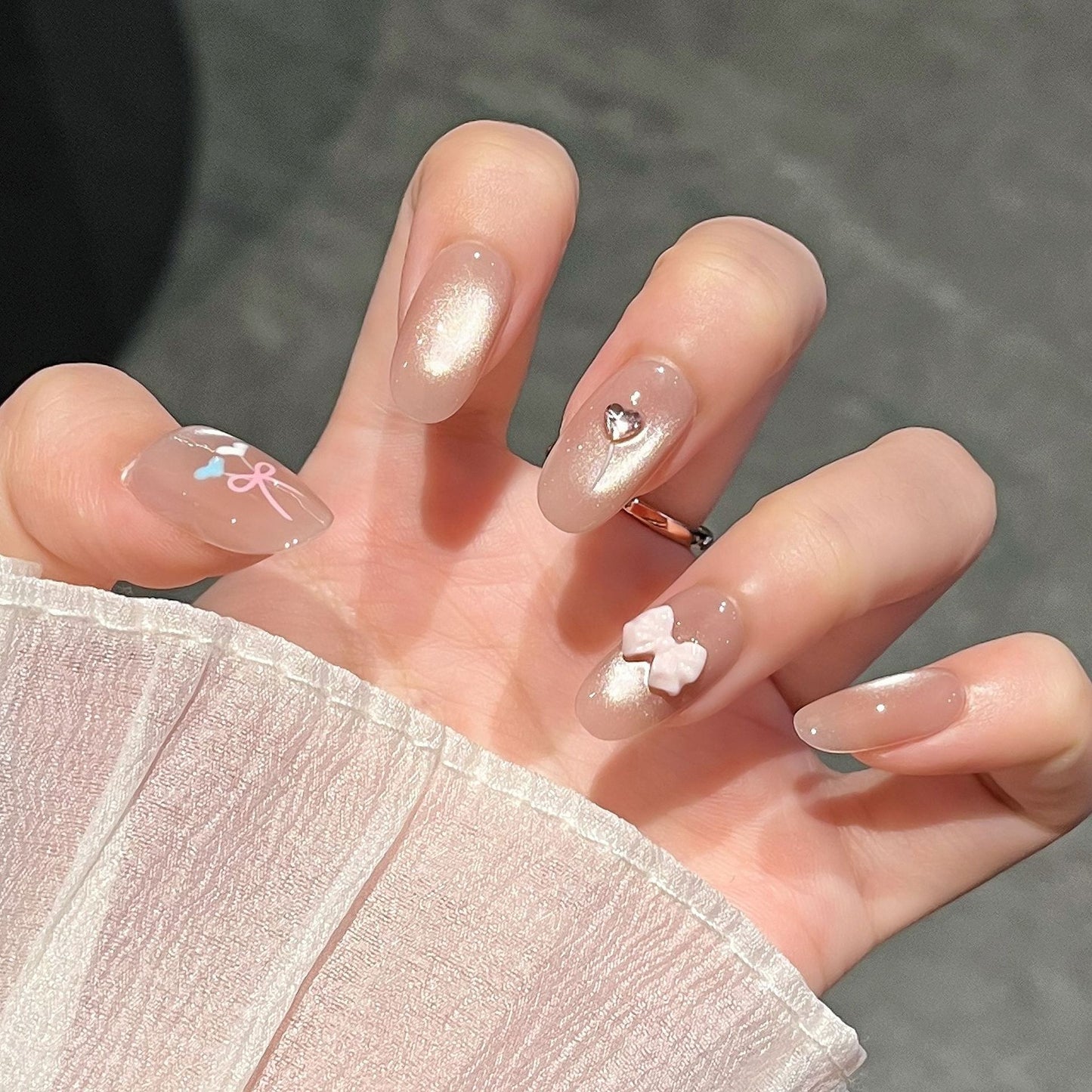 Dekorative 3D Nagelkunst Extensions Brehn