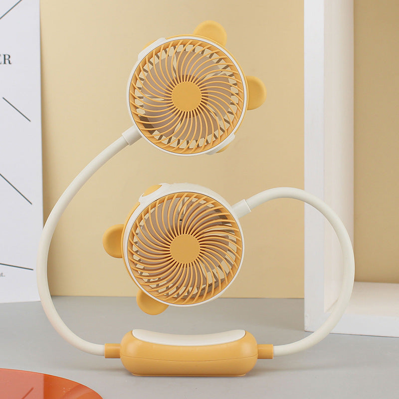 Frauen Tragbarer Halsventilator mit Doppellüfter Brehn
