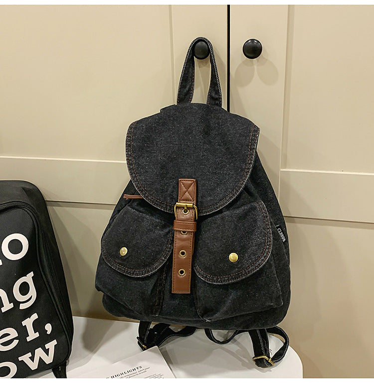 Lässiger Denim Schulrucksack
