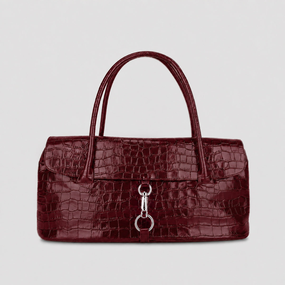 Elegante Krokodilmuster-Handtasche