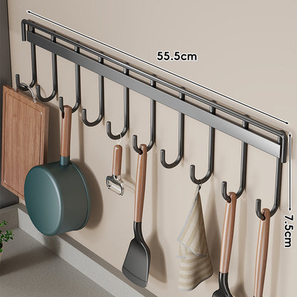 Wandmontierte Mehrfachhaken Küchenutensilien und Pfannenhalter Rack