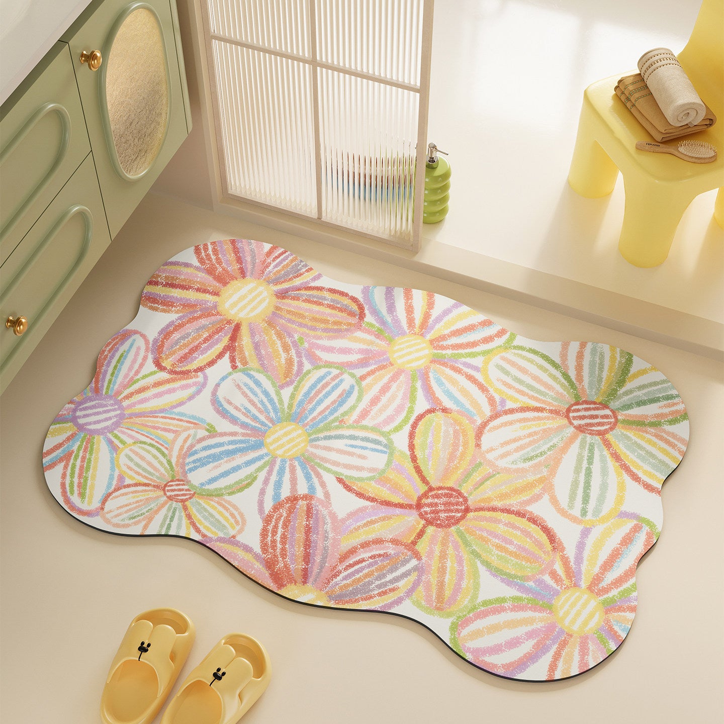 Floral Patchwork Badmatte Brehn