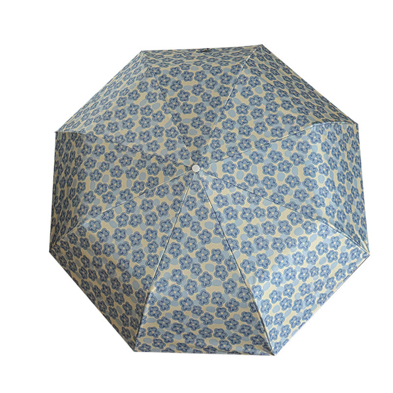 Damen Faltbarer Regenschirm mit elegantem Blumenmuster Brehn