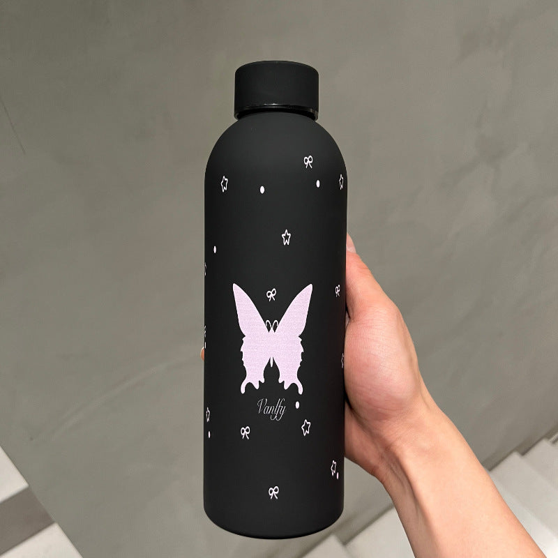 Damen Isolierflasche mit verspieltem Hunde-Motiv Brehn