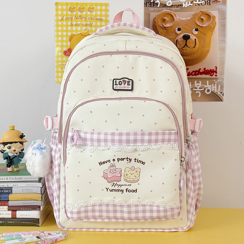 Dekorative Punktmuster Schulrucksack