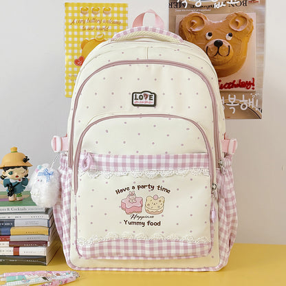 Dekorative Punktmuster Schulrucksack