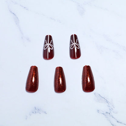 Künstlerisches Glitzer Druck-Nagelset Brehn
