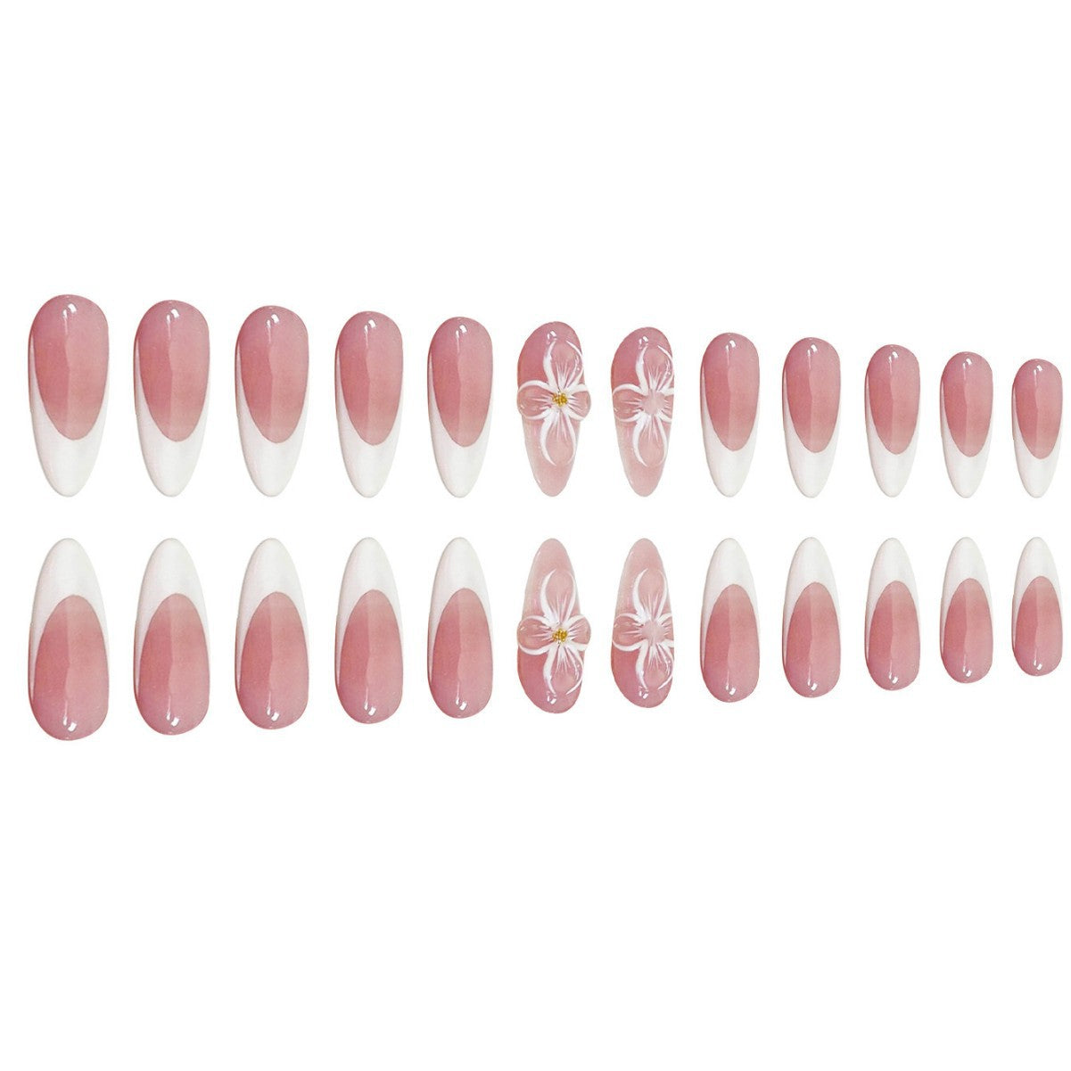 Elegantes Künstlerisches Aufkleben Nagelset Brehn