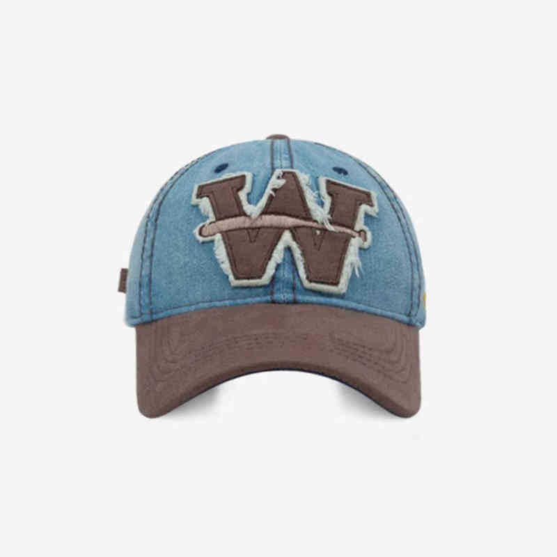 Herren Zerrissen Denim Baseball Cap Brehn