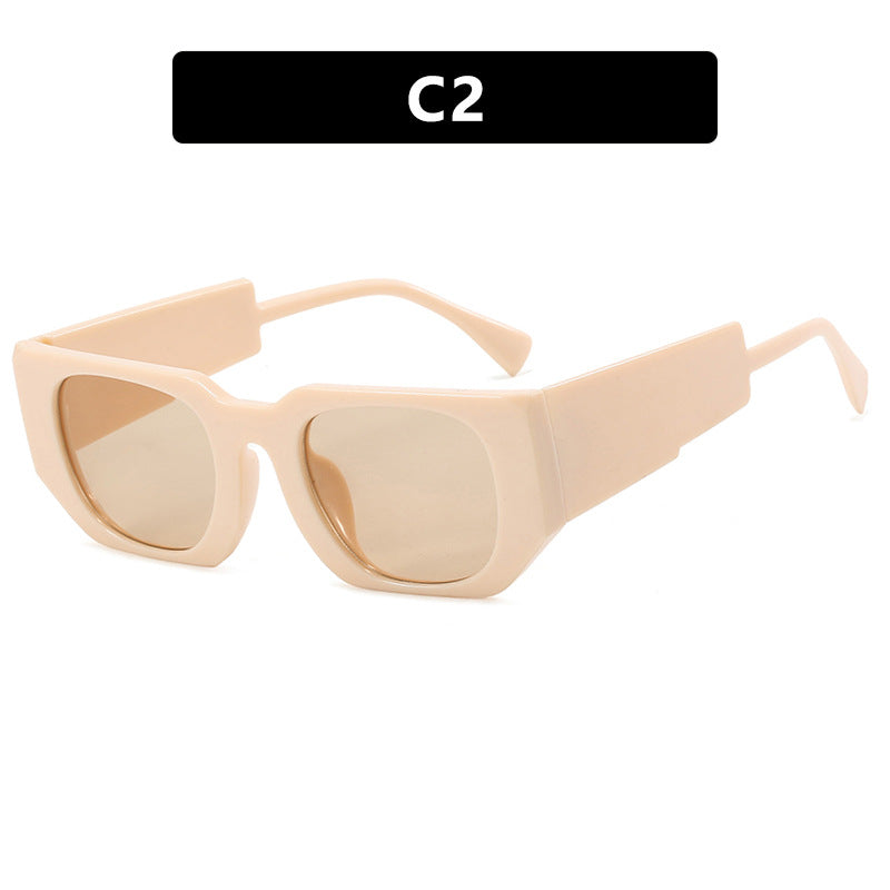 Damen oversized Sonnenbrille mit geometrischem Rahmen und UV-Schutz Brehn