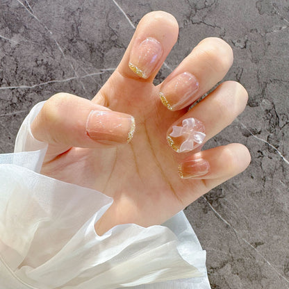 Elegantes Glitzerndes Press-On Nagelset Brehn
