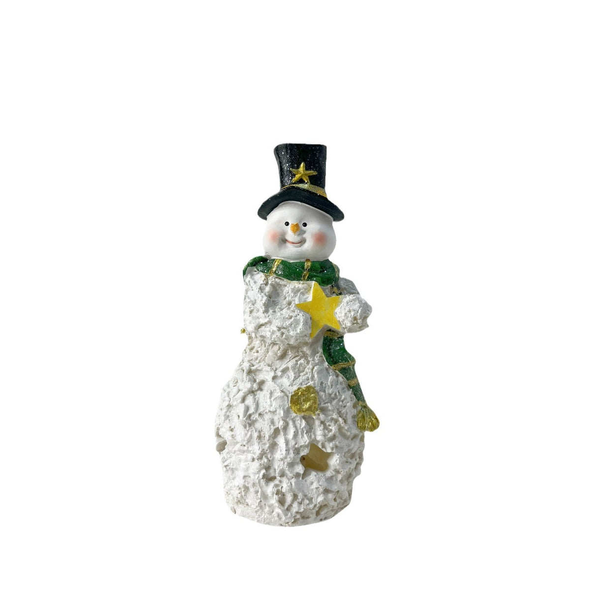 Dekorative Schneemann Skulptur Brehn
