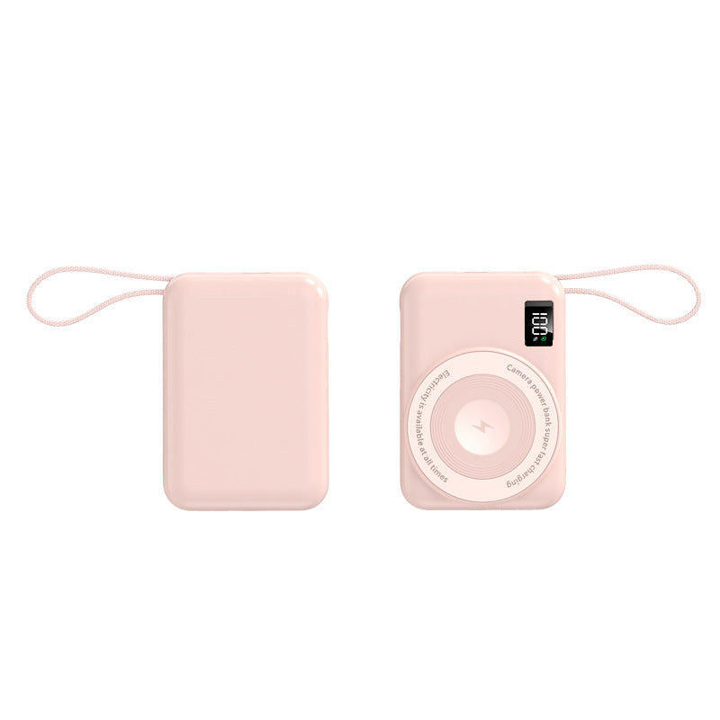 Tragbare Powerbank mit integrierter Qi-Ladefunktion und digitaler Anzeige Brehn