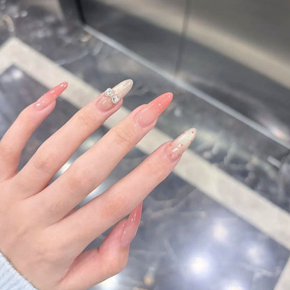 Elegante Stiletto Druck-Nagelkunst