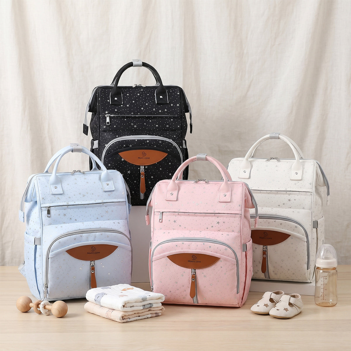 Stylische Multi-Taschen Wickelrucksack Brehn