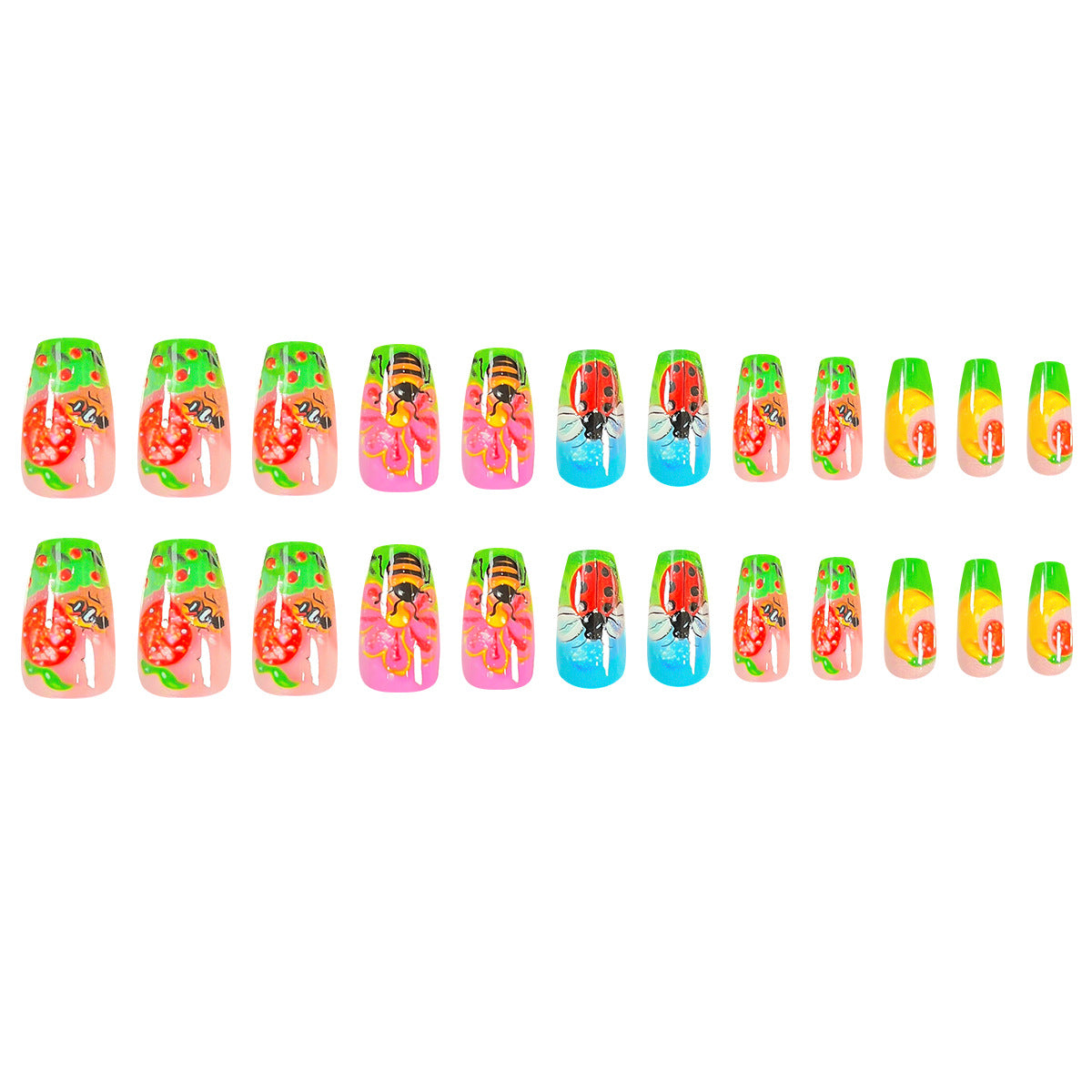 Kunstvolle Nail Art mit Insekten- und Blumenmotiven Brehn