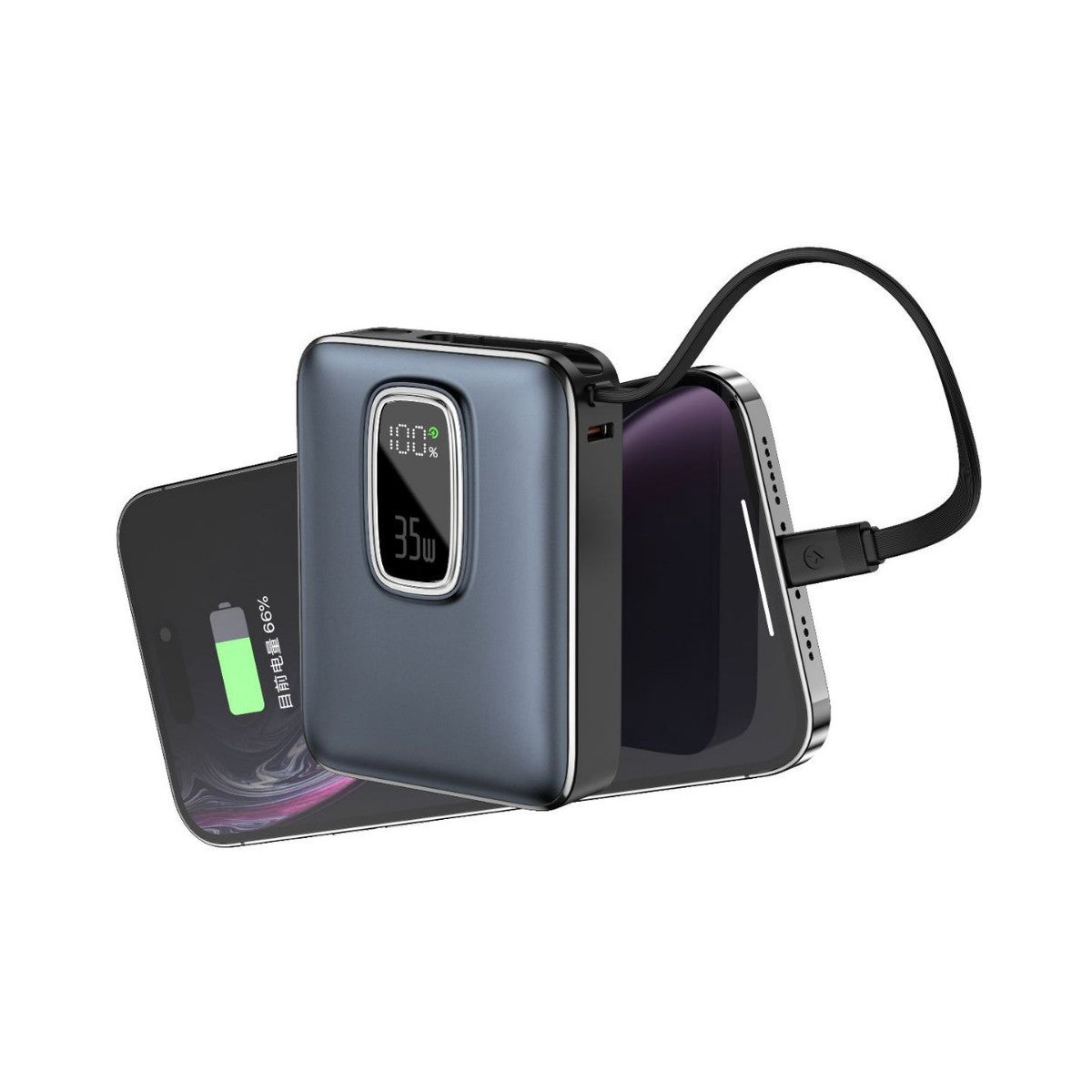 Tragbare Powerbank mit Integrierter Led-Anzeige und Schnellladefunktion Brehn