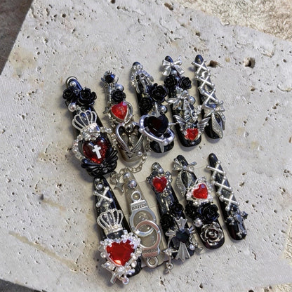 Gothic Dekorative Nagelkunst Cluster