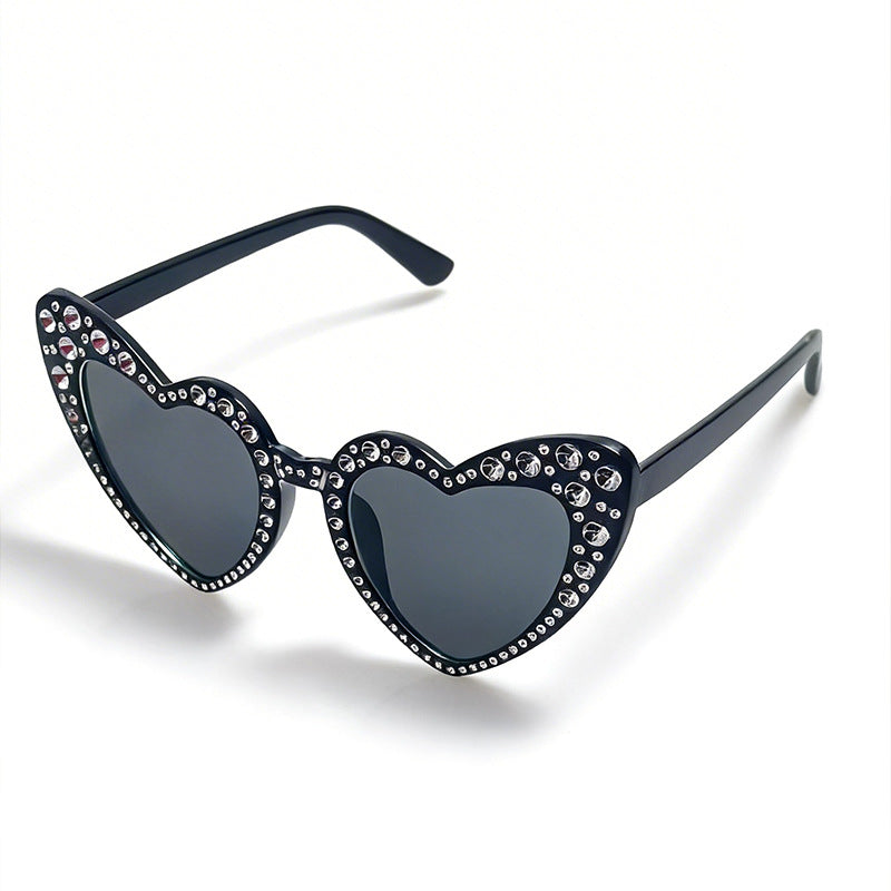 Rhinestone-besetzte Herzförmige Sonnenbrille Brehn