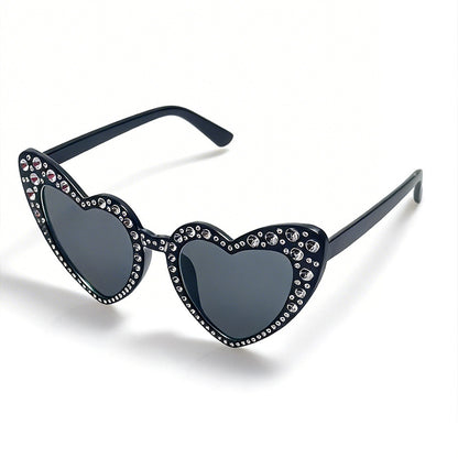 Rhinestone-besetzte Herzförmige Sonnenbrille Brehn