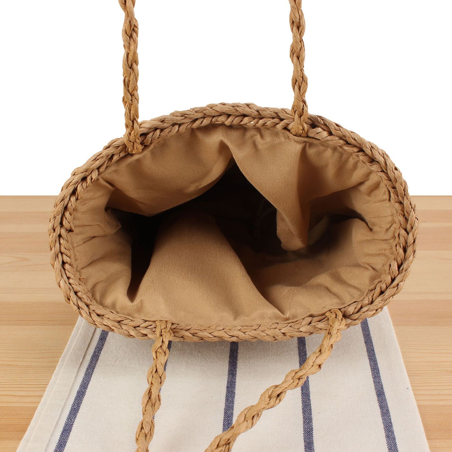 Handtasche Aus Handgefertigtem Naturgeflecht mit Robustem Tragegriff Brehn