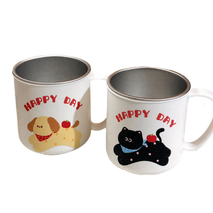 Keramiktasse mit Verspieltem Katzenmotiv und Fröhlichem Schriftzug Brehn