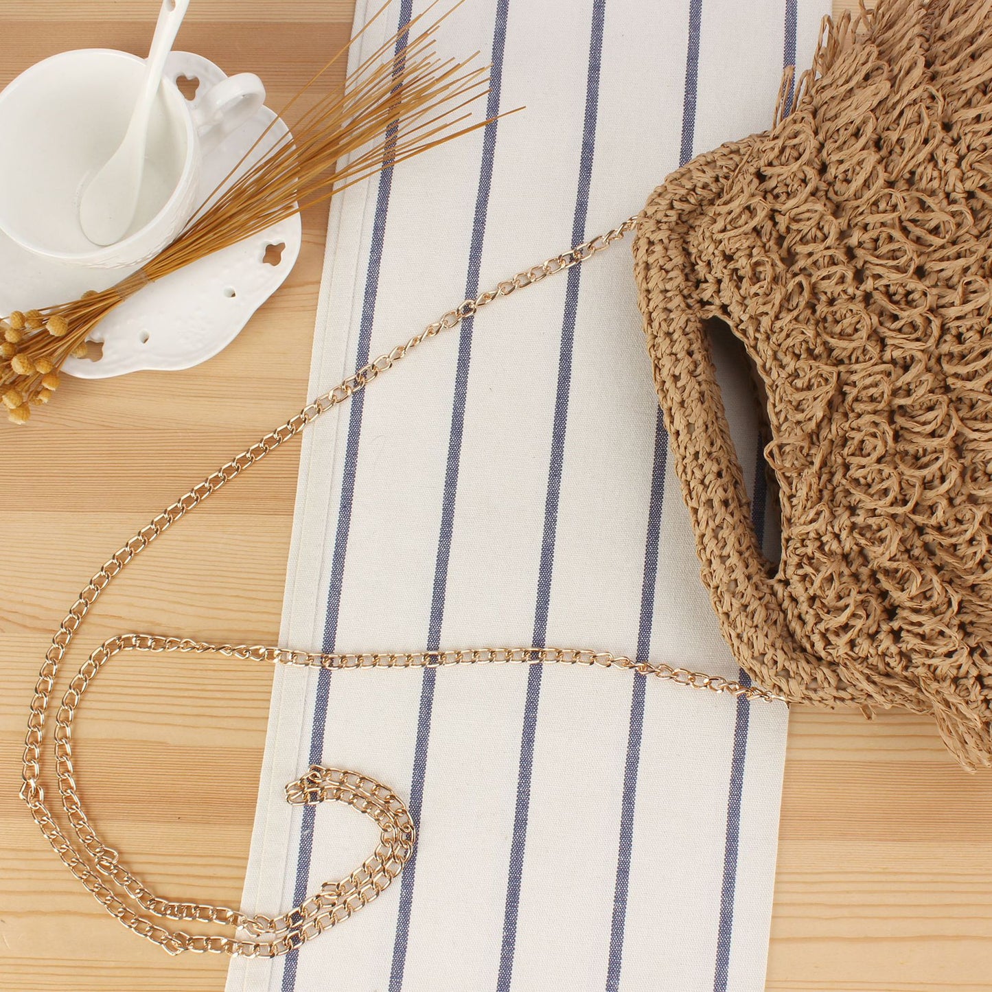 Designer-Handtasche mit Verschlungener Makramee-Struktur Brehn