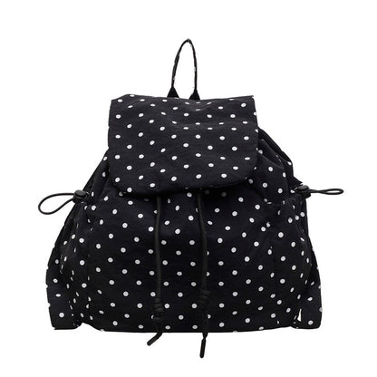 Süßer gepunkteter Drawstring-Rucksack