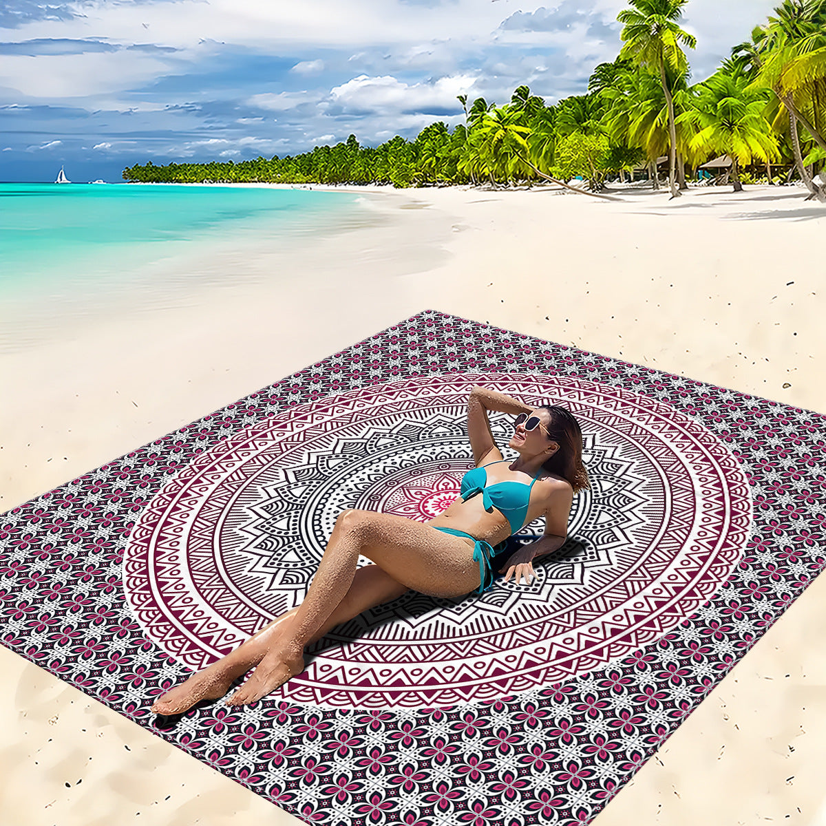 Mandala Design Strandmatte Brehn