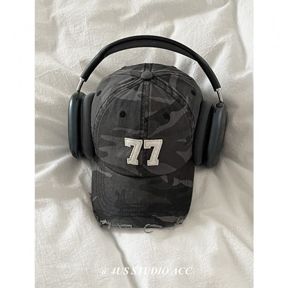 Damen Distressed Camouflage Baseball Cap Brehn