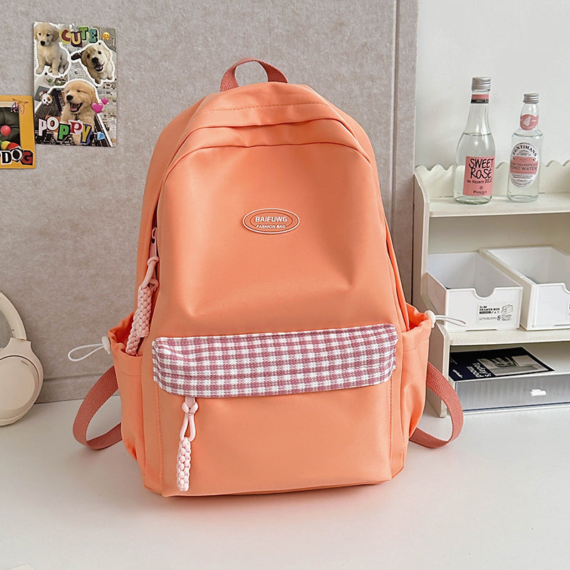 Lässiger Mehrfach-Taschen Schulrucksack