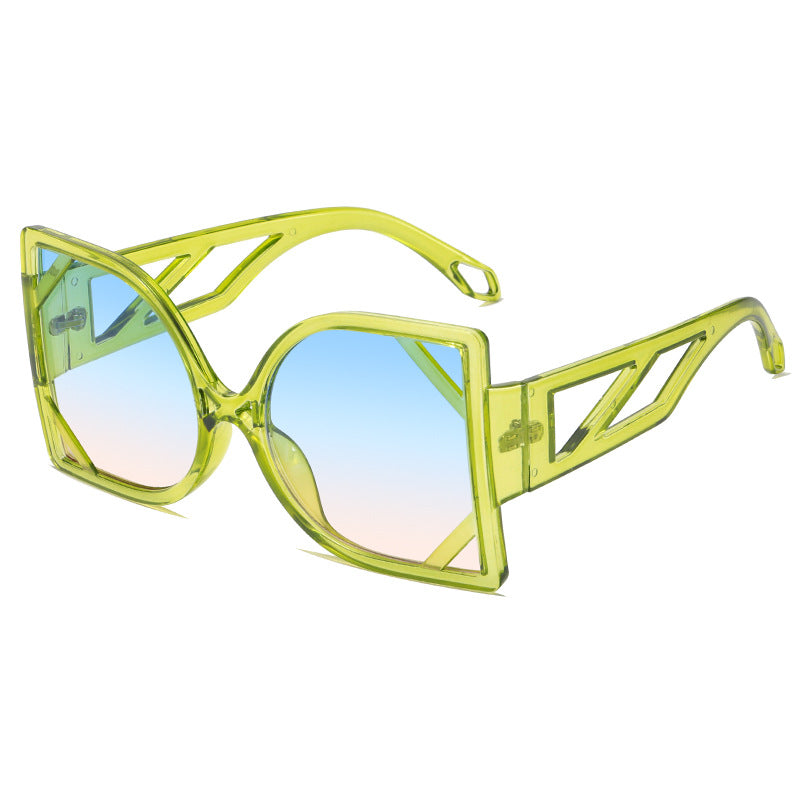 Damen geometrische Sonnenbrille mit exklusivem Design und UV-Schutz Brehn